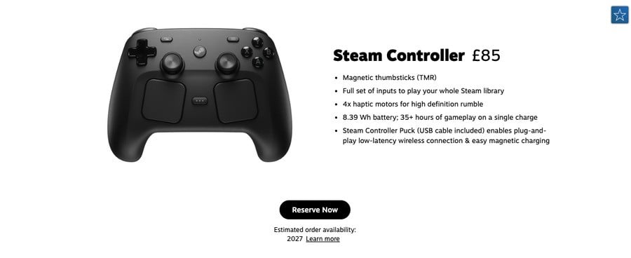 Steam Controller Price Spikes After Valve Says New Orders Won't Arrive Until 2027 2
