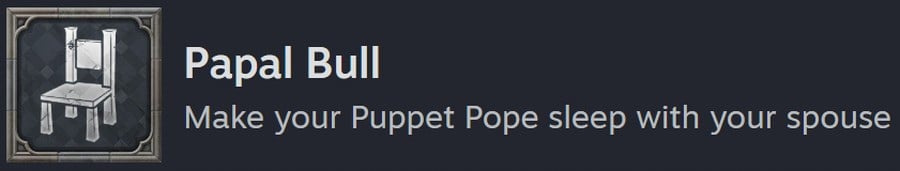 Crusader Kings 3: Papal Bull Achievement